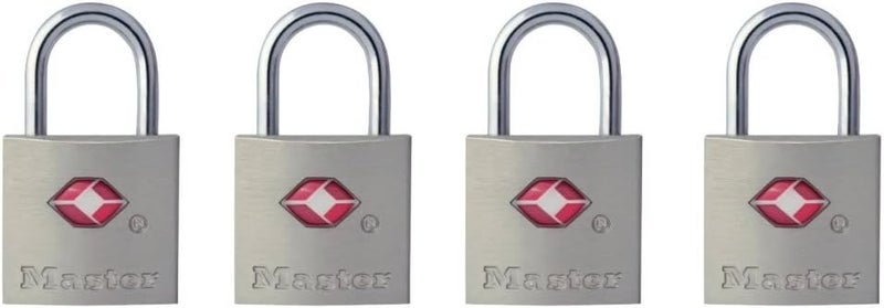 4683Q TSA Keyed Like Luggage Approved Nickel Alike Baggage 4 Each Pack Contains 4, 4 Piece